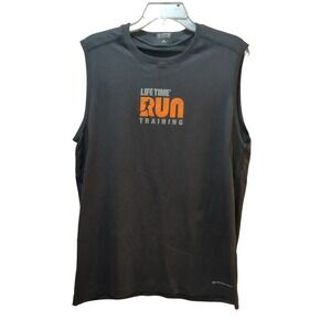 Ogio endurance Lifetime Run Training Men's tank top shirt M medium black orange